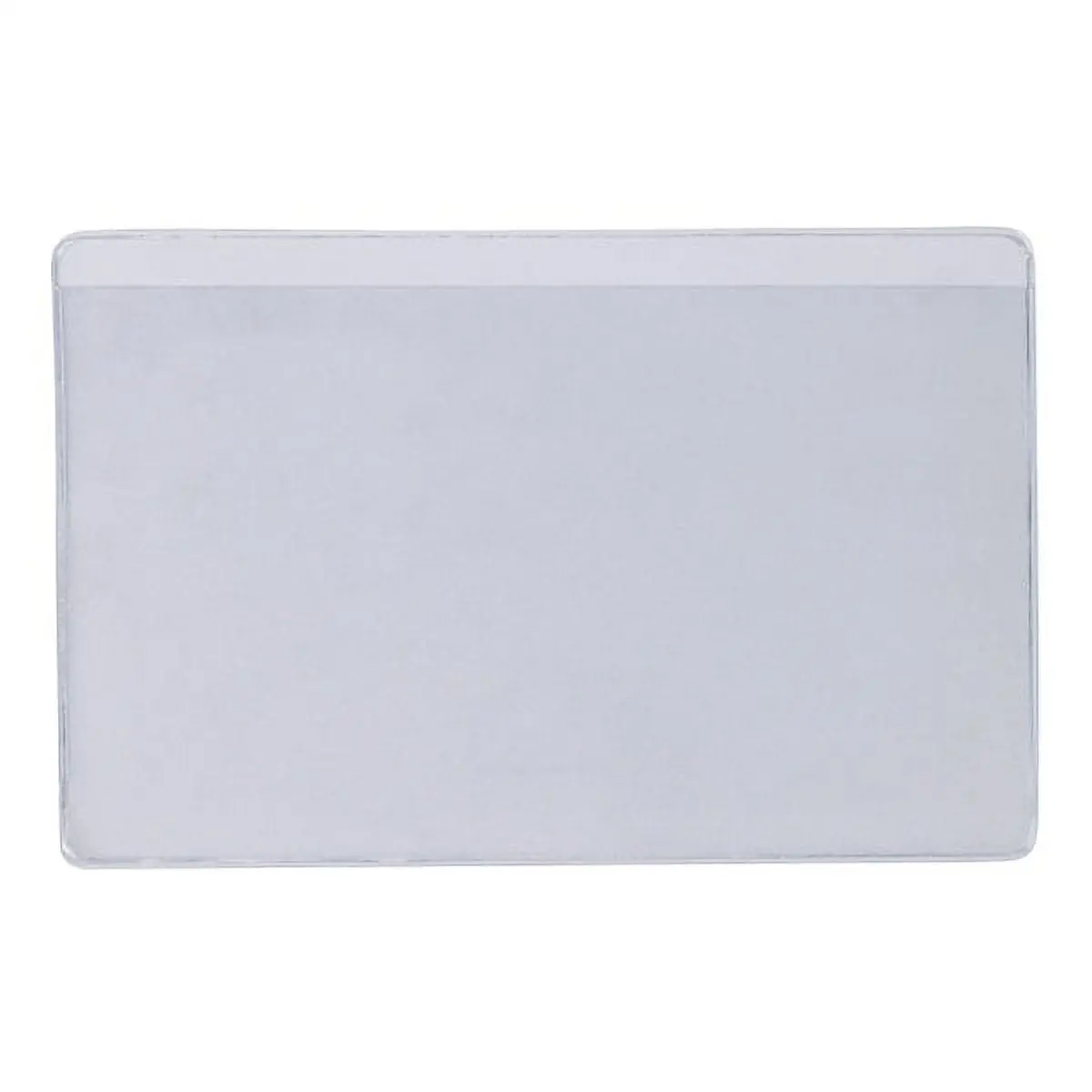 Self Adhesive Press-On Vinyl Envelopes - 6" W X 4" L Extra Large Plastic Envelopes, Long Side Open Top Load Design, White Inserts for Laser/Inkjet Printing, Pack of 50