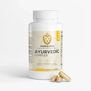 Vigor & Veda Ayurvedic Complex – 90 Capsules | Adaptogenic Herbal Support, Stress Balance & Daily Vitality