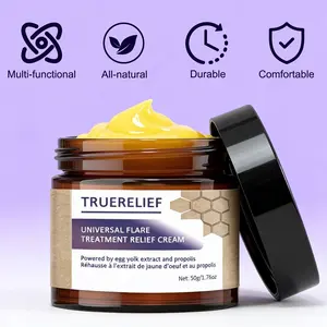 TRUERELIEF Universal Flare Care 50g – Drawing Salve with Propolis & Egg Yolk Extract for Boils, Cysts, HS, Pilonidal Cyst, Hemorrhoids, Anti-Chafing & Itching Skin