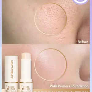 SHEGLAM Pore Eraser Blurring Stick for Oil Control and Pore Minimizing - Facial Makeup Primer Stick for Smooth Skin - Cosmetic