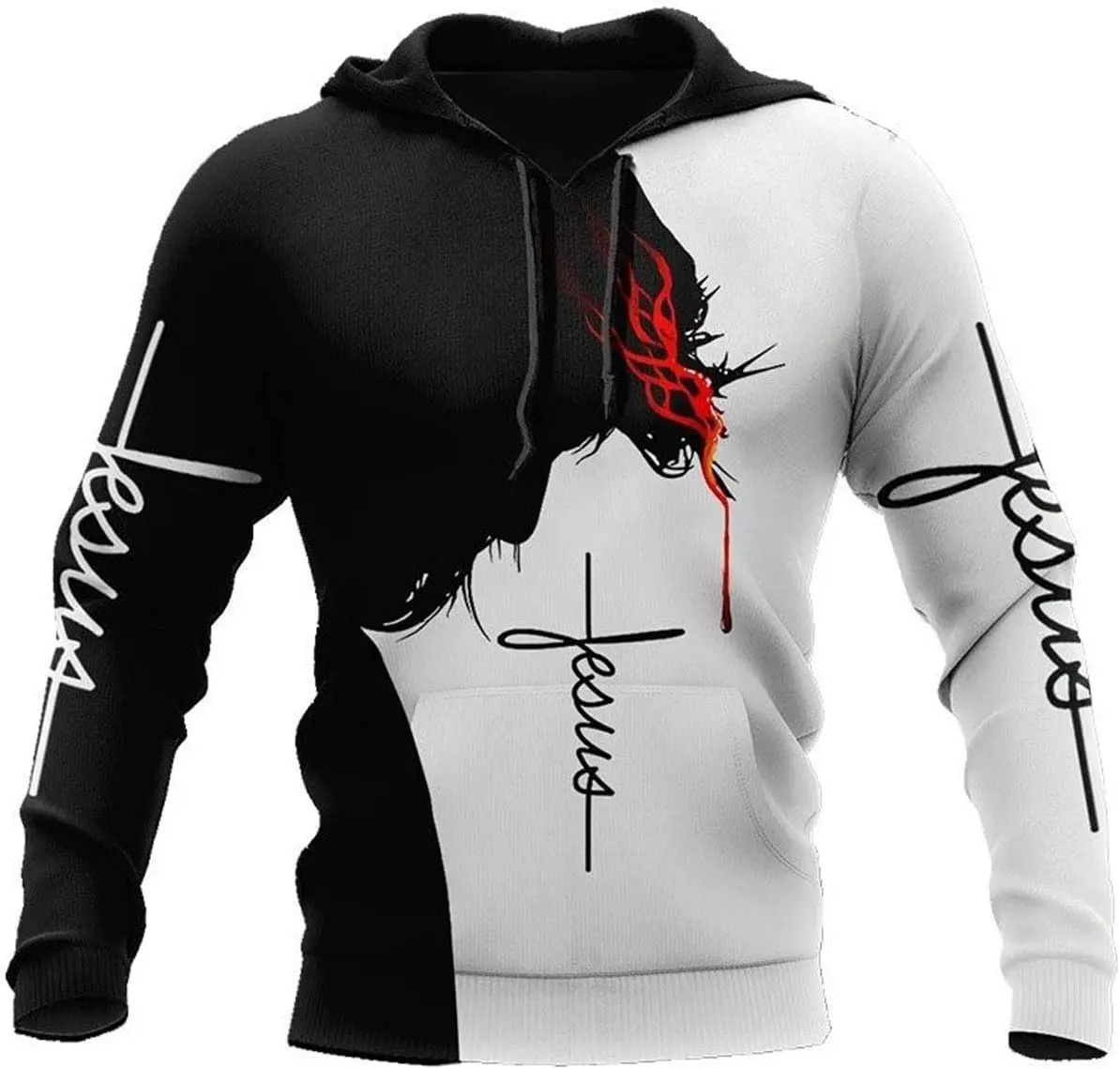 3D Christian Jesus Hoodies for Men Women Unisex Praying Hands Sweatshirt Pullover King Printed Sweater Colonghsou