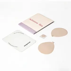 EssElegance Women's 3D Transforming Sticky Bra Flat to Cup Travel Friendly Push Up Adhesive Bra Quick Dry Front Buckle Strapless Bra