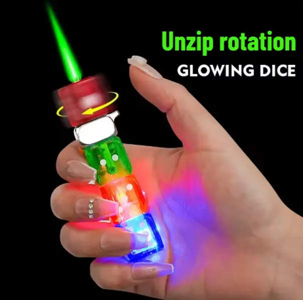 2026 New Butane-Free Dice Lighter - Camping Accessory, Fidgeting Gadget, Adult Stress Relief Tool, Novelty Gaming Toy, Ideal for Parties Birthday Gifts