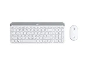 Logitech MK470 Slim Wireless Keyboard and Mouse Combo - Modern Compact Layout, Ultra Quiet, 2.4 GHz USB Receiver, Plug n' Play Connectivity, Compatible with Windows - Off White