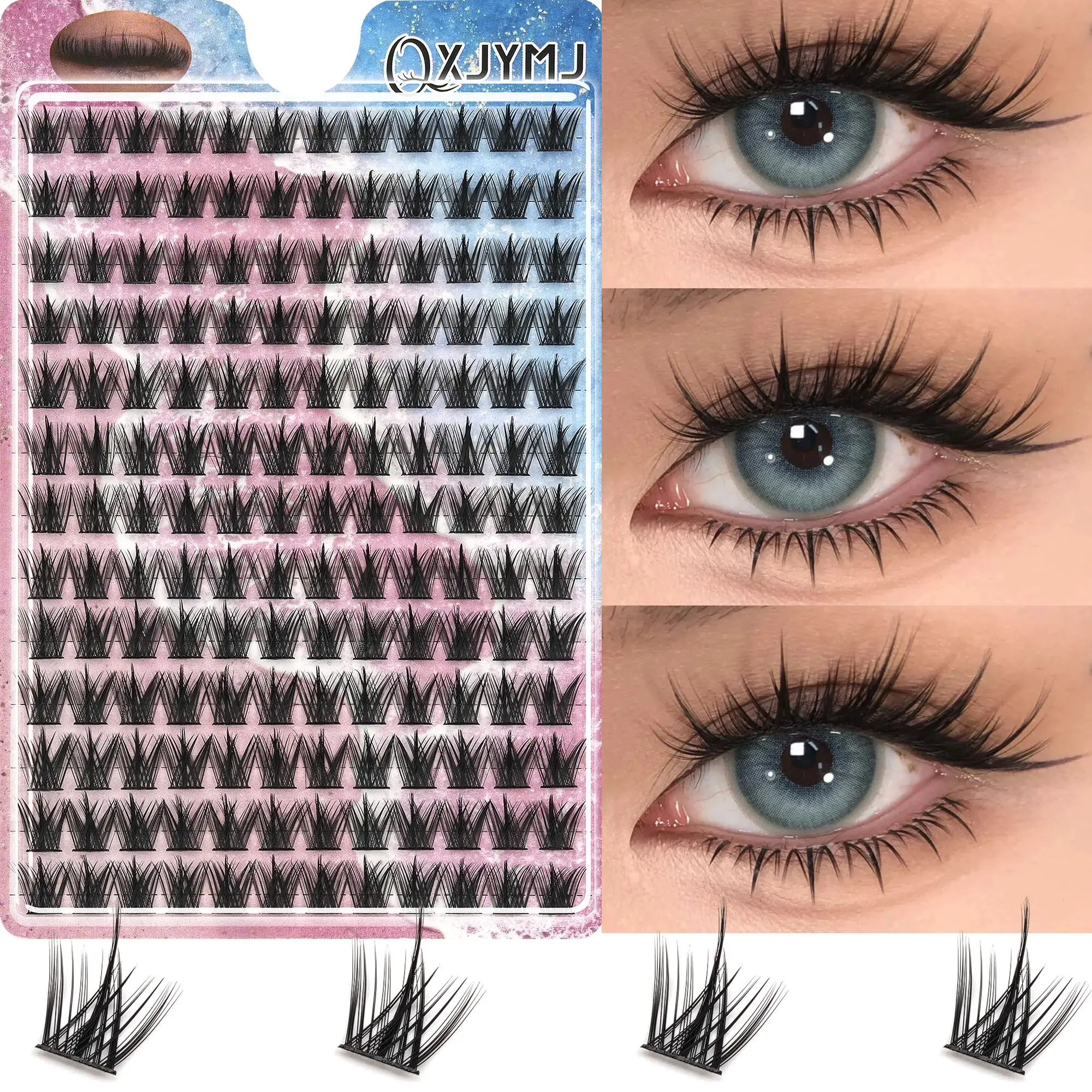 DIY Eyelash Clusters, Stem Strong Support, Fluffy Texture, Fluffy Eyelashes, Beginner Friendly, Reusable, Easy Application, Perfect for Daily Wear, DIY Dramatic Lashes