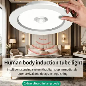 Human Body Sensor Cylinder Light Embedded LED Infrared Hallway Staircase Ceiling Sound Control Radar Spotlight, Smart Home Security Lighting
