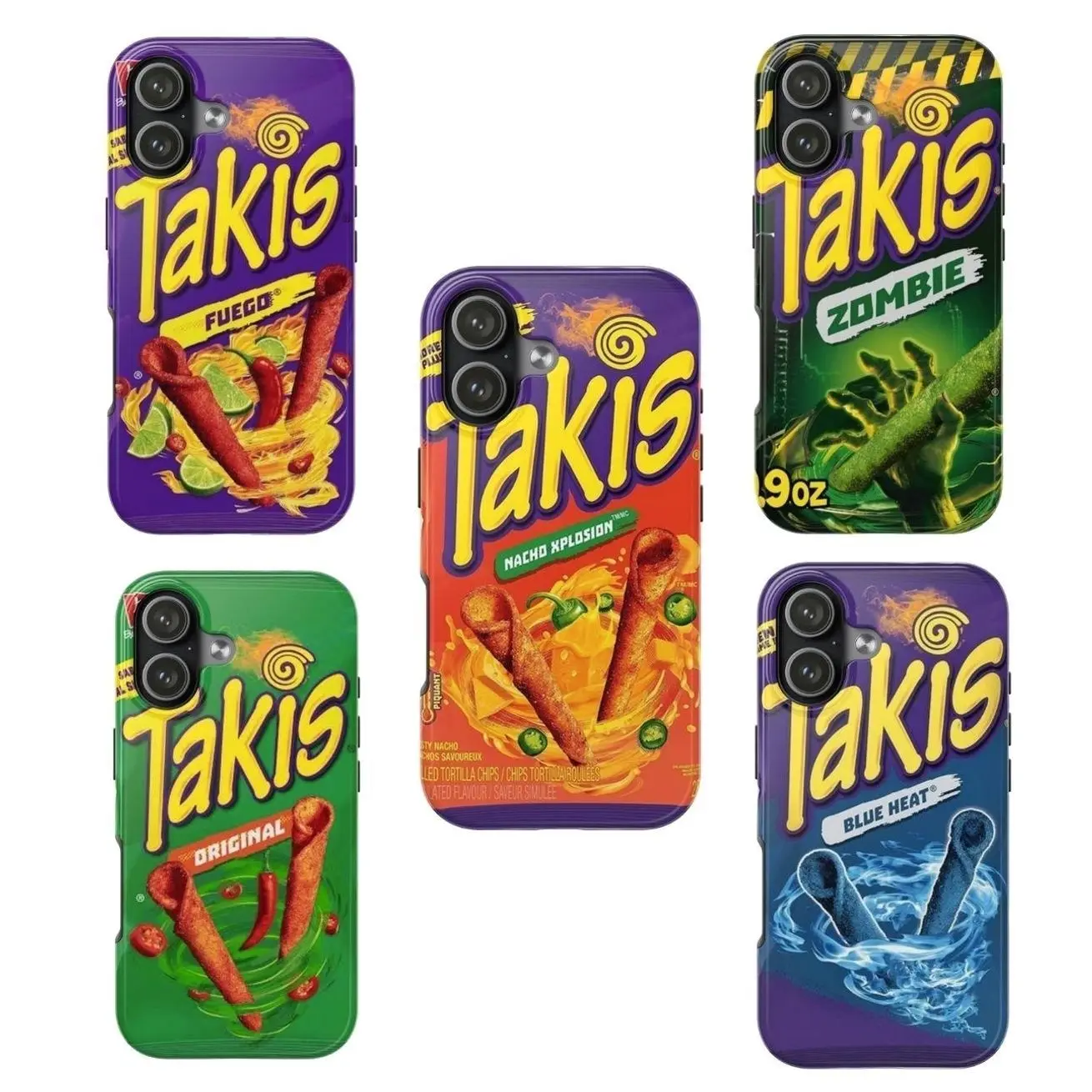 Takis Heat Spicy Phone Case - Rolled Tortilla Chips Compatible with iPhone 17, 16, 15, 14, 13, 12, 11, X & Galaxy