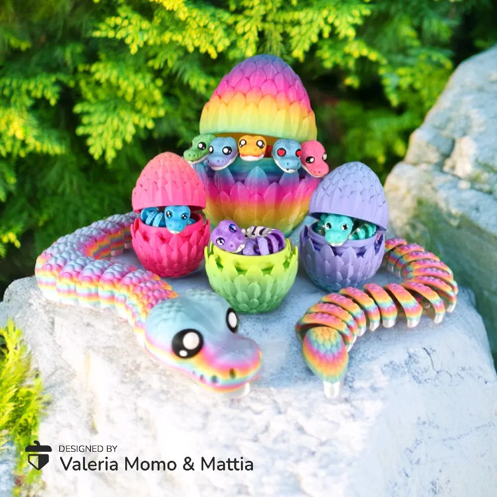 Mystery Snake Eggs - Unisex Surprise Reptile Toy Eggs for 6-8 Years Kids, 712-Print Fun Unboxing Gift, Classic Novelty Stress Relief Toy