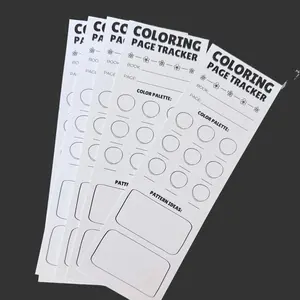 Coloring Page Tracker/Planner Bookmarks (Set of 5) | Color Palette, Pattern Tracker, Page Marker