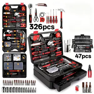 Universal Home Auto Repair Tool Kit with Organizer Case Ideal for DIY Enthusiasts Pro Handymen and Homeowners