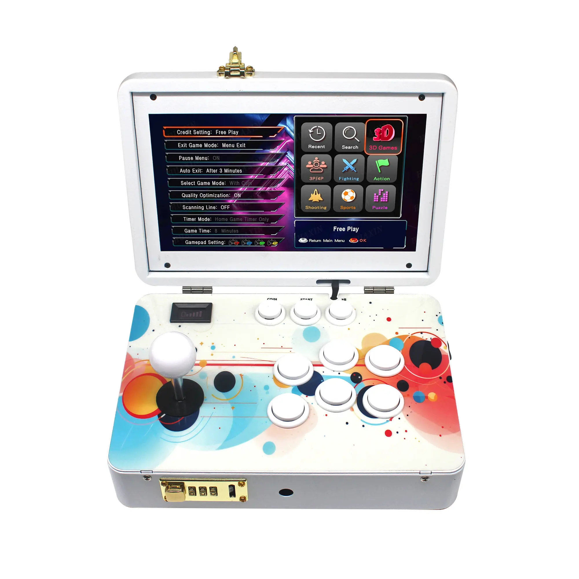 9800 in 1 Hand-held Portable Arcade Game Console 10.1-inch HD Screen Dual Players Box DX, Retro Video Game Machine Search/Hide/Pause Games summerwins