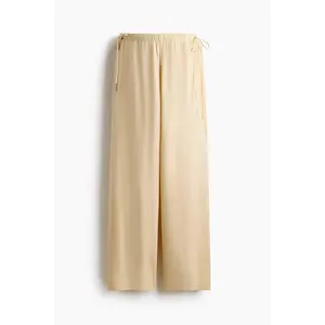 H&M MAMA Linen-blend drawstring trousers