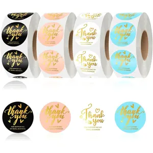 -3200 Pcs 1-Inch Thank You Stickers for Small Business,Thank You Stickers for Packaging, Business Supplies,4 Colors * 800 Sheets