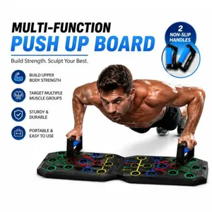 Push up Board, Push-up Board Training Set,30 Holes Home Push-up Training Board, Pull Bar, Chest Muscle Abdominal Muscle Training Equipment for Men & Women, Fitness Enthusiasts, Upper Body Strength, Portable Design, Ab Workout Machine
