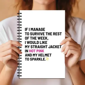 Humorous Motivational Office Notebook Journal, Ideal Gift for Friends & Colleagues, Birthday Present, Christmas Decor, Back-To-School Supplies