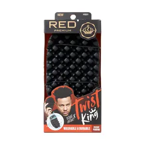 RED BY KISS Bow Wow X Twist King Twist Styler Brush for Curly Coiled, 4C Hair, Afro Curl Sponge Racket, Styling Pik & Gel Styling Twist Brush Men Daily Haircare Durable