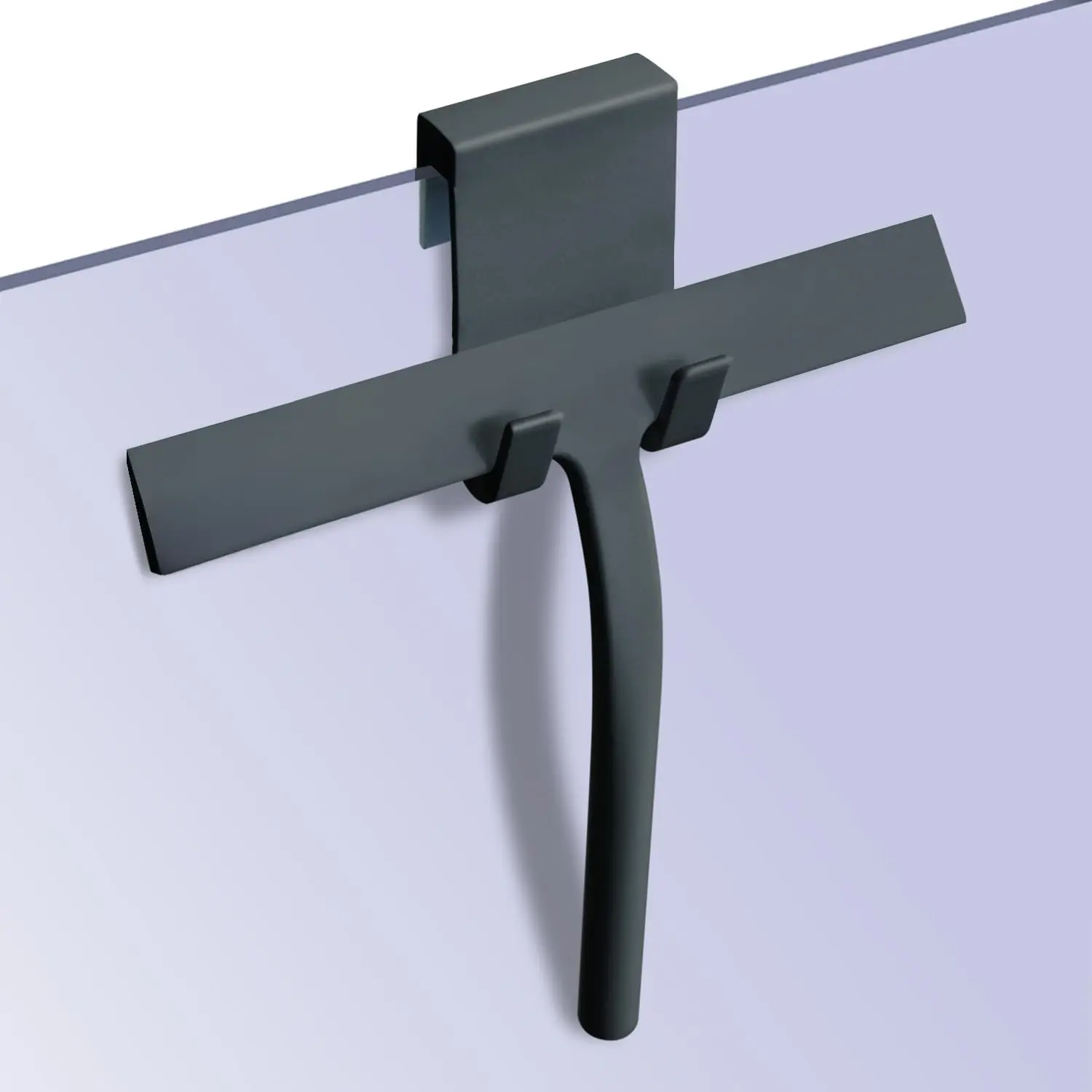 Shower  for Glass Doors, 9" Inch Width  Rubber   Window Cleaner Tool  for Shower Glass Doors Bathroom Mirror  Window Tile - Gray