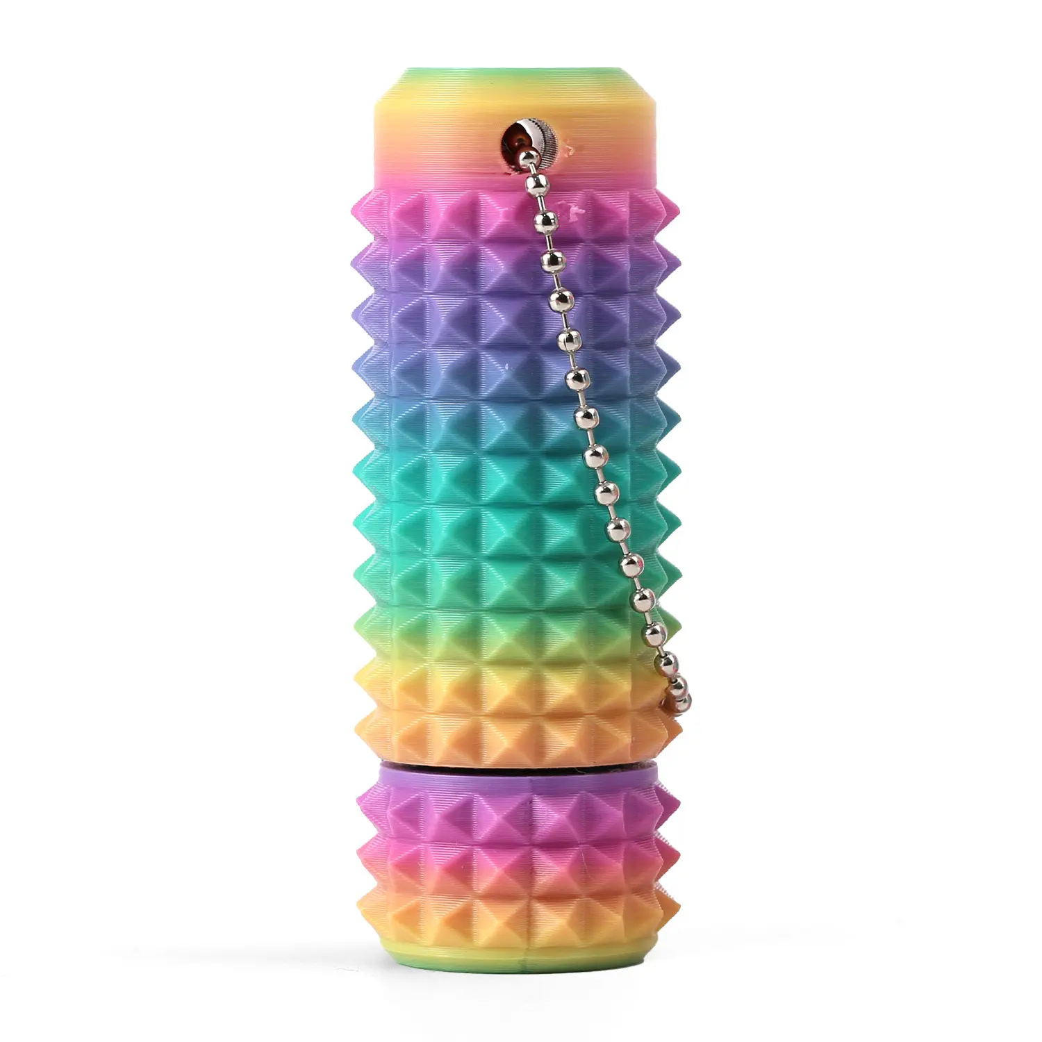 Stim Fidget Keychain with Spiky Texture - Upgraded 360° Rotating Fidget Toy for Anxiety & Focus, Pain Pocket Stress Relief Tool, Smooth Spin Bearings, Novelty Gift for Adults, Friends, Coworkers