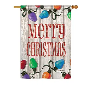Breeze Decor BD-XM-H-114185-IP-BO-DS02-US Bright Merry Christmas Winter - Seasonal Christmas Impressions Decorative Vertical House Flag - 28 x 40 in.