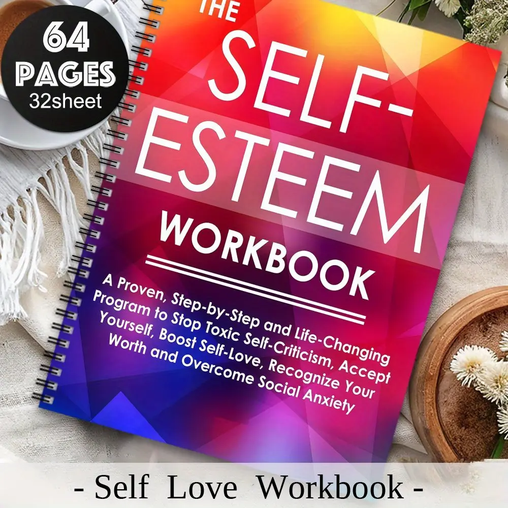 1 Floral Self-Love and Gratitude Spiral Notebook, Gratitude Journals - Women's Mental Health Diary with Daily Guided Personal Growth Plan, Sisters Self-Care Gifts, Bright Inspiration Design, Emotional Record, Durable Binding