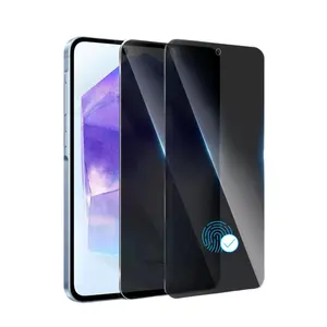 Privacy Screen Protector, 2 Counts Tempered Glass Screen Protector, Anti-scratch Fingerprint Protection Phone Screen Protective Film for Samsung Galaxy S23 S22 S21 Smartphone Accessories