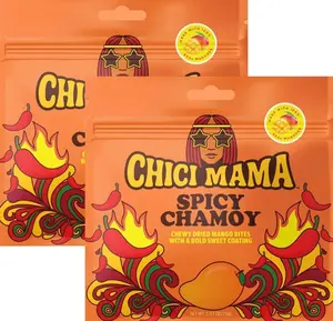 Chici Mama Spicy Chamoy Mango Bites – Made with Real Mango | Chewy, Juicy Candy-Alternative Treat | No Artificial Colors, Flavors, or Sweeteners | Gluten-Free, Naturally Vegan & Free of Major Allergens | Better-For-You Snack | 2 Pack - 70g