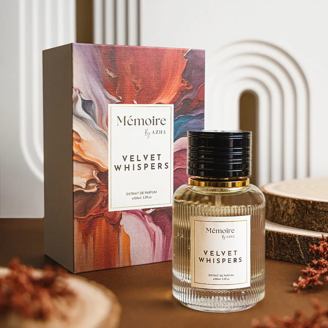 Velvet Whispers | Eau De Parfum 100ml Memoire collection by Azha perfume Floral Amber Fragrances Blue