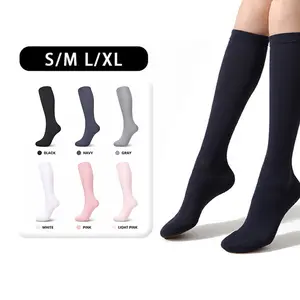 Versatile Neutral Compression Socks,Durable Support Socks for Standing All Day,Moisture-Wicking for Nurses, Athletes & Daily Use(6 pairs)