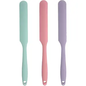 3Pcs Silicone Jar Spatula Long Handle Kitchen Spatulas for Mixing, Scraping, and Spreading,Ideal for Jars, Baking, Cake Icing, Cream, Butter, and Batter Kitchen Tool Bakeware Flexible