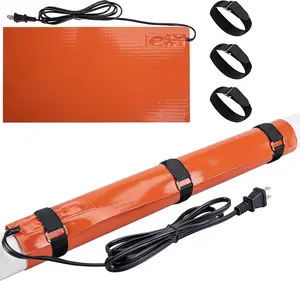 PVC Heat Blanket for 1/2 to 1-1/2 Inch, Silicone Pipe Heating Blanket with Fixing Strap, PVC Conduit Heater for Pipe Bending,120V 200W