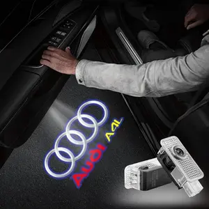 Car HD Door Welcome Lights Led Projector Lamps For AUDI SLINE QUTTRO S2 S3 S4 S5 S6 S7 S8 S RS A4 B8 B6 B9 B7 A3 8P 8V 8L A6 C7