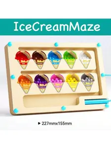 Wooden Magnetic Color & Number Maze Puzzle, Montessori Toys for 3+ Year Olds, Magnet Board Counting & Color Sorting Activities, Fine Motor Skills Educational Gift for Boys Girls, Montessori Puzzles Gift