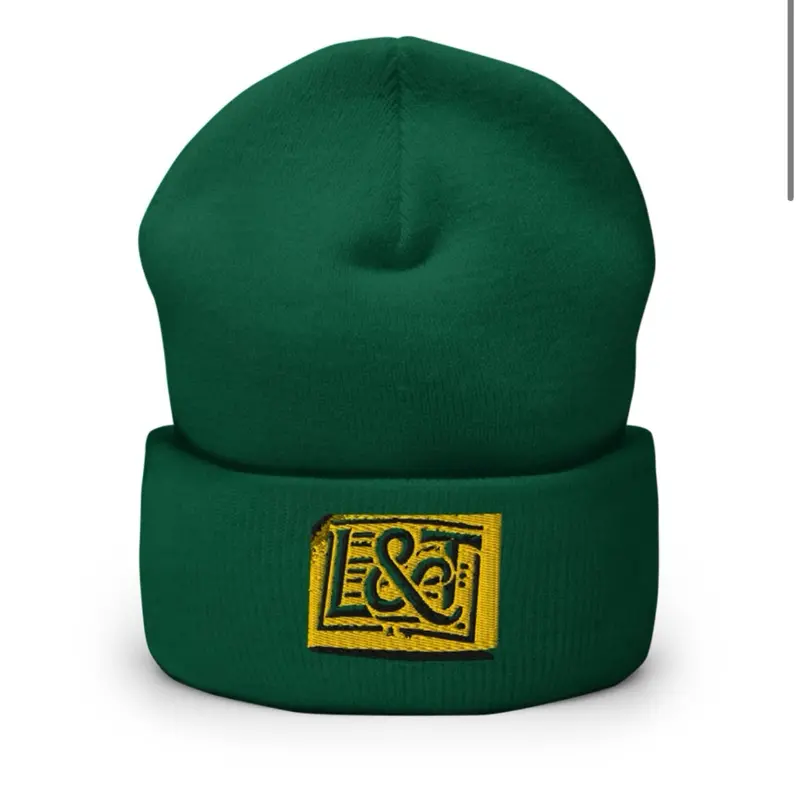 L&T Graphic Logo Cuffed Beanie - Snug Form-Fitting Design for Illusion Effect, Ideal for Head-Warming and Stylish Accessory