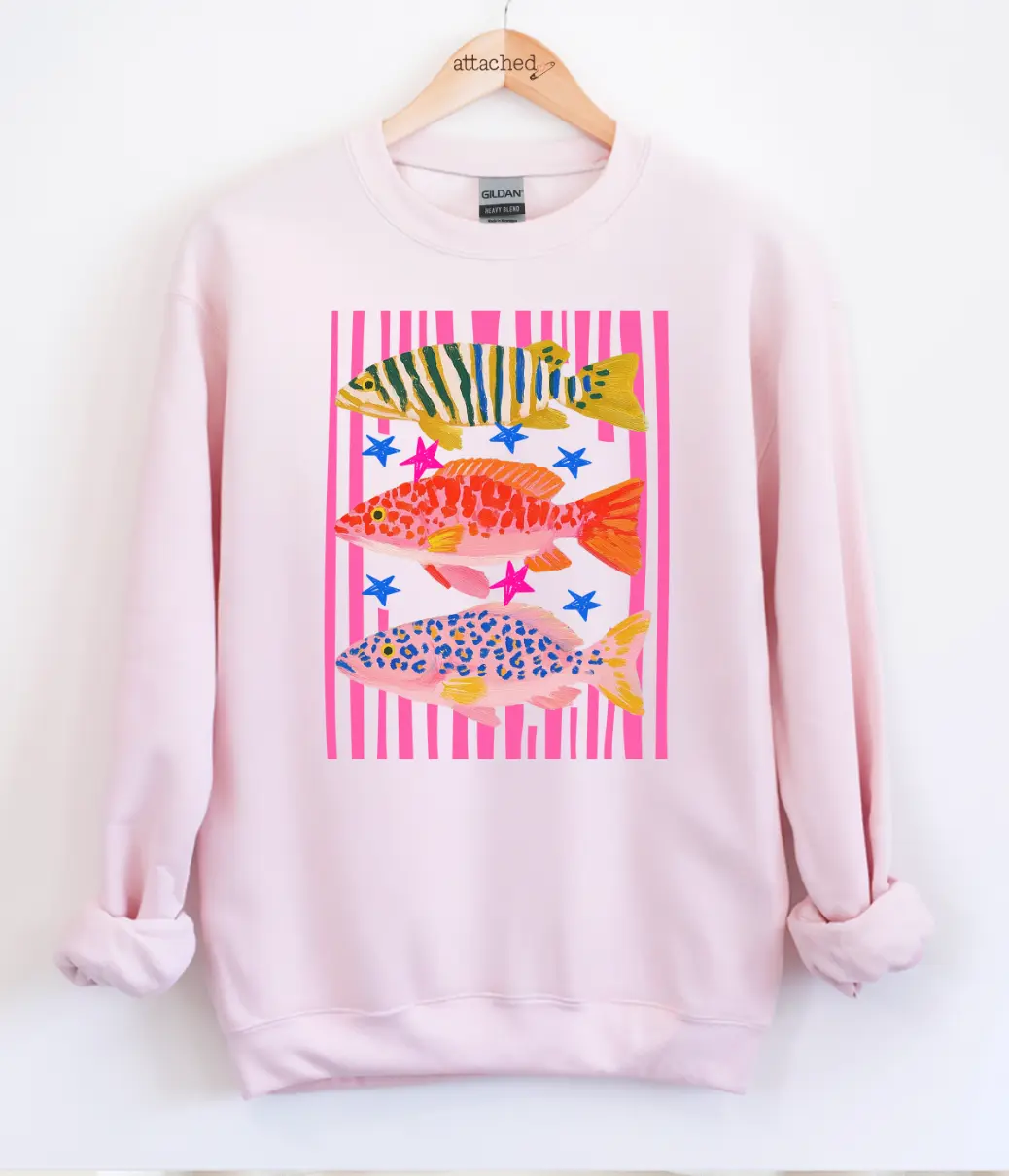 Colorful Fish Graphic Top
