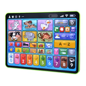 Trilingual Language Learning Tablet for Toddlers 1-3 – New Version Educational Toy with Sounds & Speech-English, Spanish, French Early Development for Boys, Girls, Baby, Toddler, Ages 1 2 3