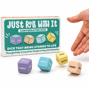 Joyful Generations Just Roll With It Conversation Dice | Dementia Activities for Seniors | Alzheimer’s & Dementia Story Dice Cubes | Great for Individuals Living with Dementia, Families and Caregivers