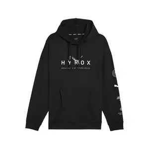 PUMA Mens X Hyrox Studio Cloudspun Hoodie Athletic Outerwear Casual - Black