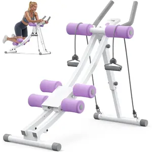 Abdominal exerciser, adjustable abdominal exerciser, home gym abdominal exercise equipment, ergonomic curved track, can better exercise abdominal muscles, foldable exerciser, suitable for full body exercise home exercise