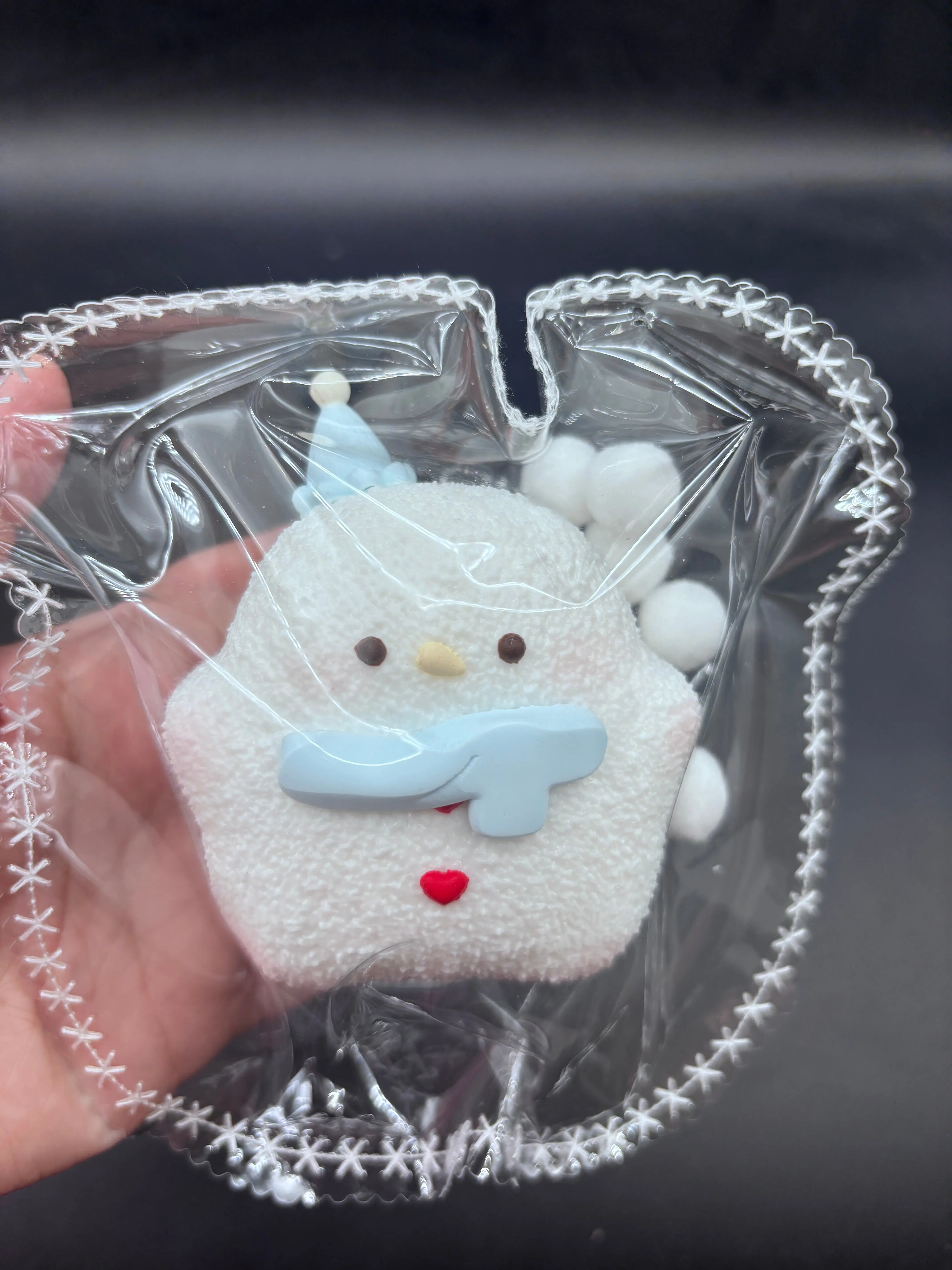Frozen butter snowman cookie