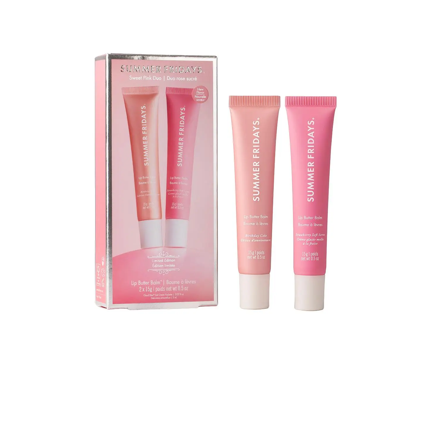 Summer Fridays Sweet Pink Lip Butter Balm Birthday Duo