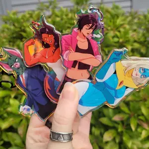 4 Styles Dispatch Epoxy Acrylic Keychains, Video Game Dispatch Character Bag Charm Gifts