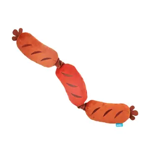 Lickin' Links Dog Toy | Stretchy Sausage Toy with 3 Squeakers, Crinkle & Bungee Link Design | Tug & Thrash Toy for Dogs