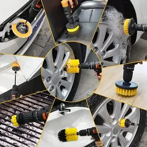 Electric Drill Cleaning Brush Set, Multi-Functional Tool Kit for Grout & Surface Clean, Durable Plastic Structure, Efficient Cleaning Accessories, Powerful Cleaning Tool