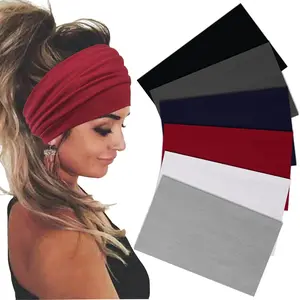 Wide Headbands For Women Stretch Headband Boho  Bands Women's Hair Band Turban Workout Hairband Accessories 6 Pack