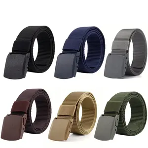 1 PCS Casual Unisex Minimalism Nylon Belts, Fits Waist Up To 47", Trim To Fit, Perfect Fit Waist, Adjustable Breathable Woven Design Girdle, With Plastic Buckle, Slide Belt Easier Adjustable, Versatile Accessories, Perfect Gift For Men/Women