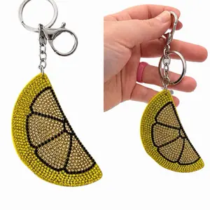 Lemon Rhinestone Keychain