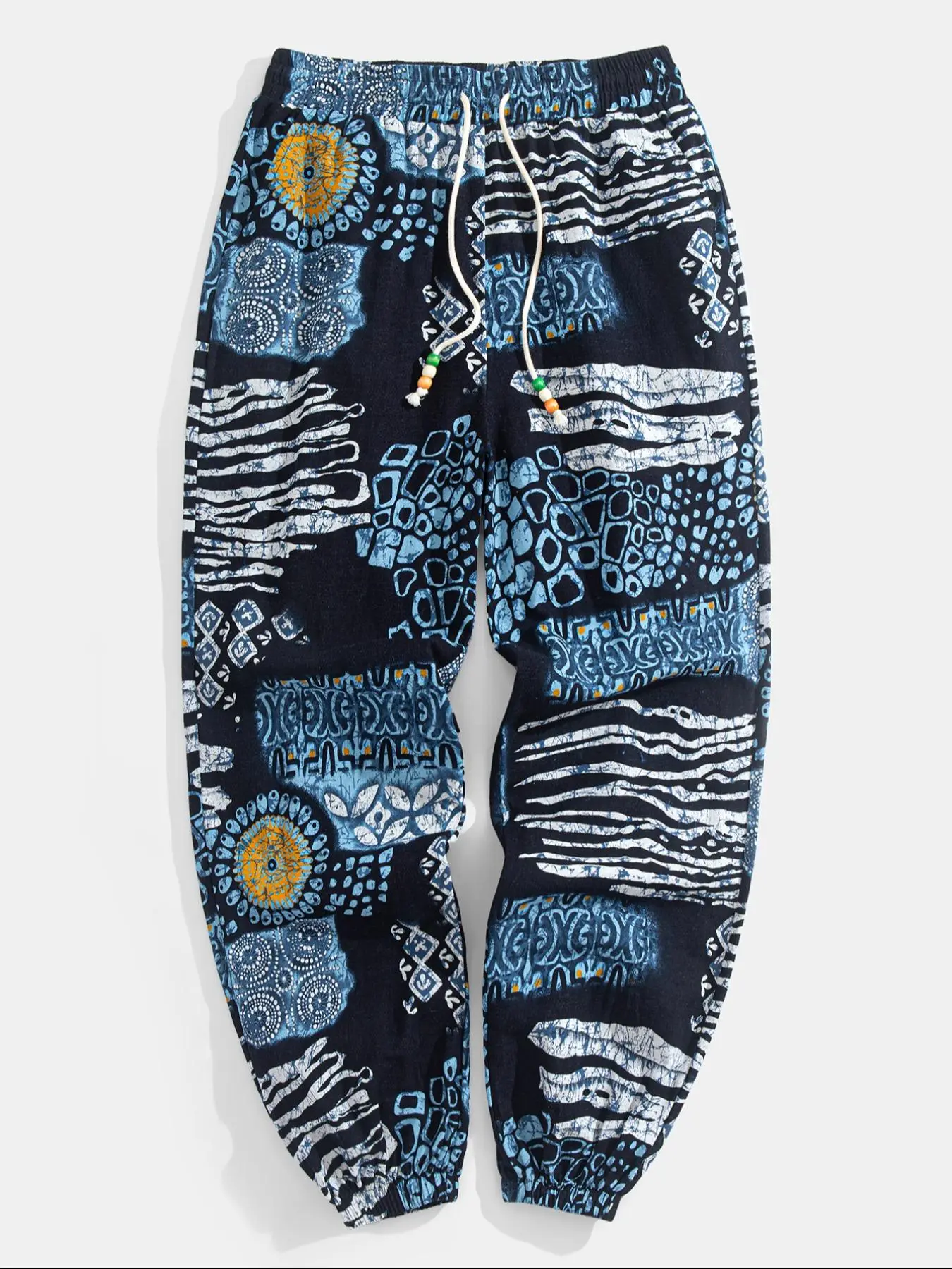 Men's All Over Print Drawstring Waist Jogger Pants, Casual Comfy Loose Pocket Trousers, Casual Sports Trousers for Spring & Fall, Fashion Men's Bottoms for Daily Wear