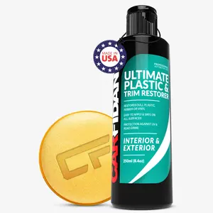 Carfidant Ultimate Plastic & Black Trim Restorer - 250ml Easy Application Long Lasting Protection Against UV & Road Grime Safe for All Surfaces Made in USA