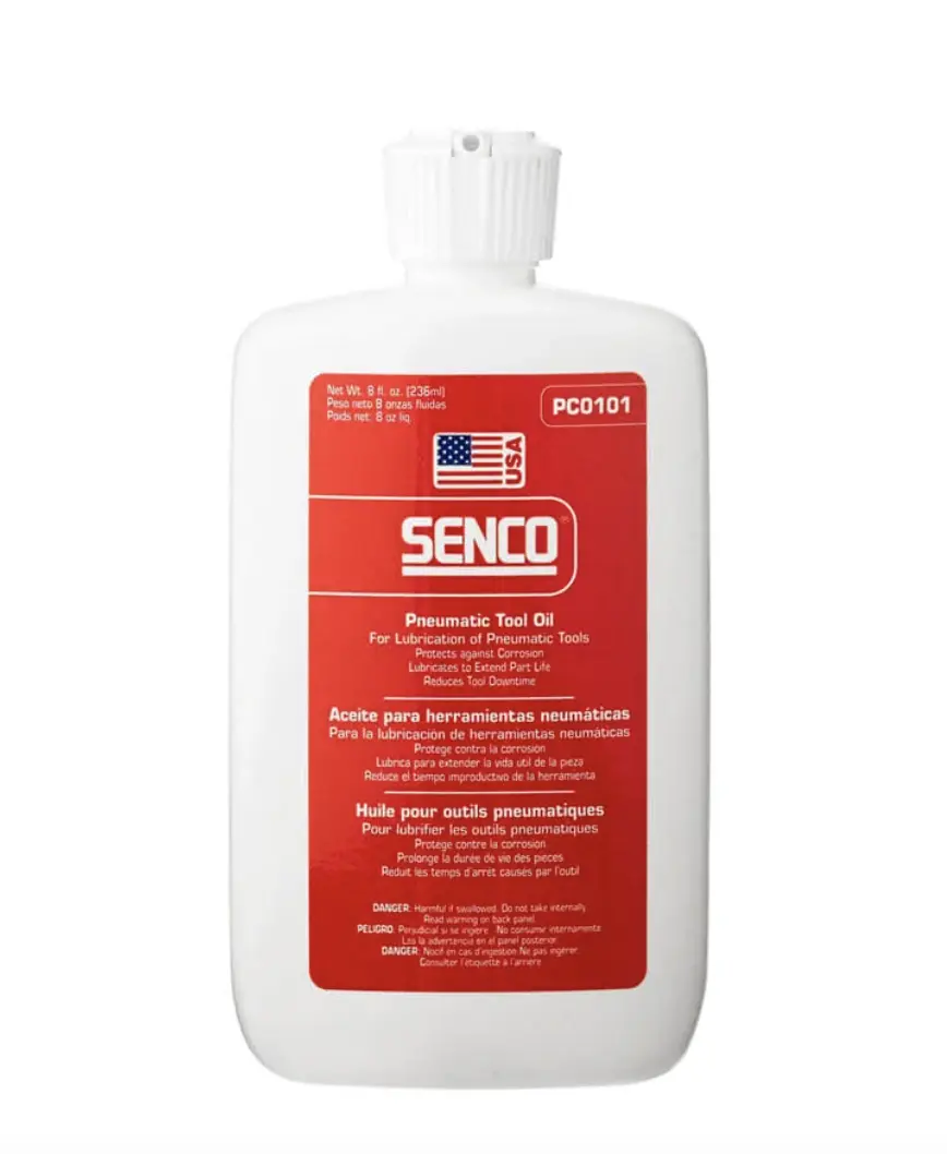 SENCO USA 236ml Anti-Corrosive Pneumatic Tool Lube - Corrosion Protection Oils for Pneumatic Users, Grease for Tools, Nailers & Guns to Boost Performance & Extend Part Life