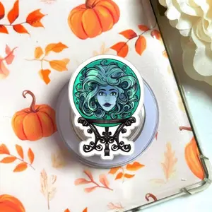 Crystal Ball Fortune Teller Phone Grip, MagSafe Pop Socket, Kindle Holder, Witch Aesthetic Grip, Mystic Tarot Reader Gift, Gothic Fantasy Phone Stand, Cute Psychic Accessory